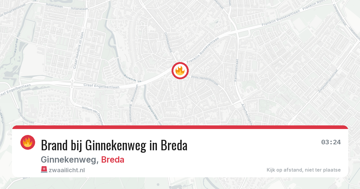 Brand bij Ginnekenweg in Breda — 16 mei 2026