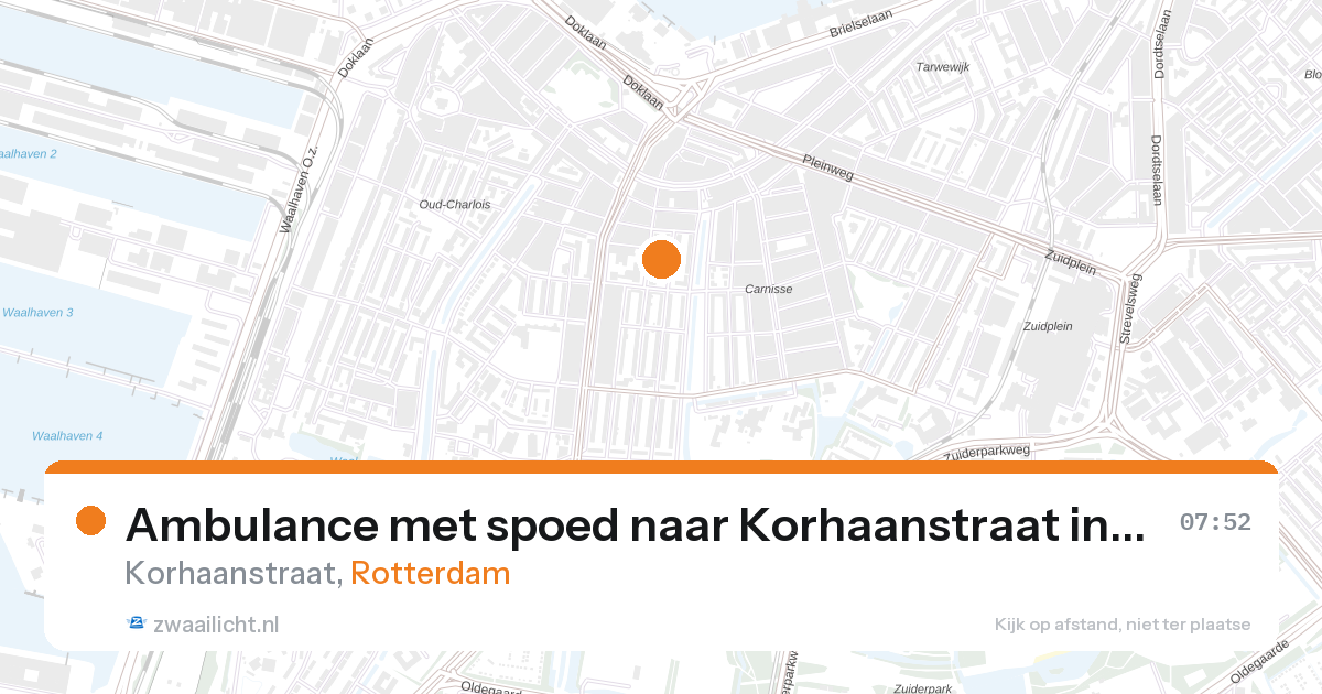 Ambulance met spoed naar Korhaanstraat in Rotterdam — 27 aug 2026