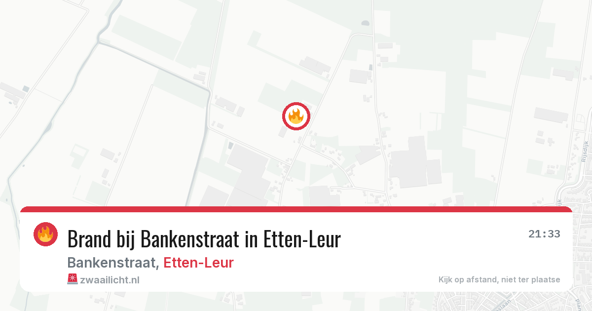 Brand bij Bankenstraat in Etten-Leur — 14 jul 2026