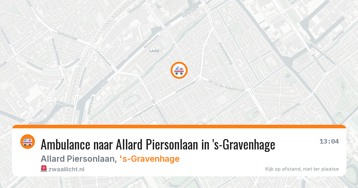 Ambulance naar Allard Piersonlaan in 's-Gravenhage — 10 apr 2026