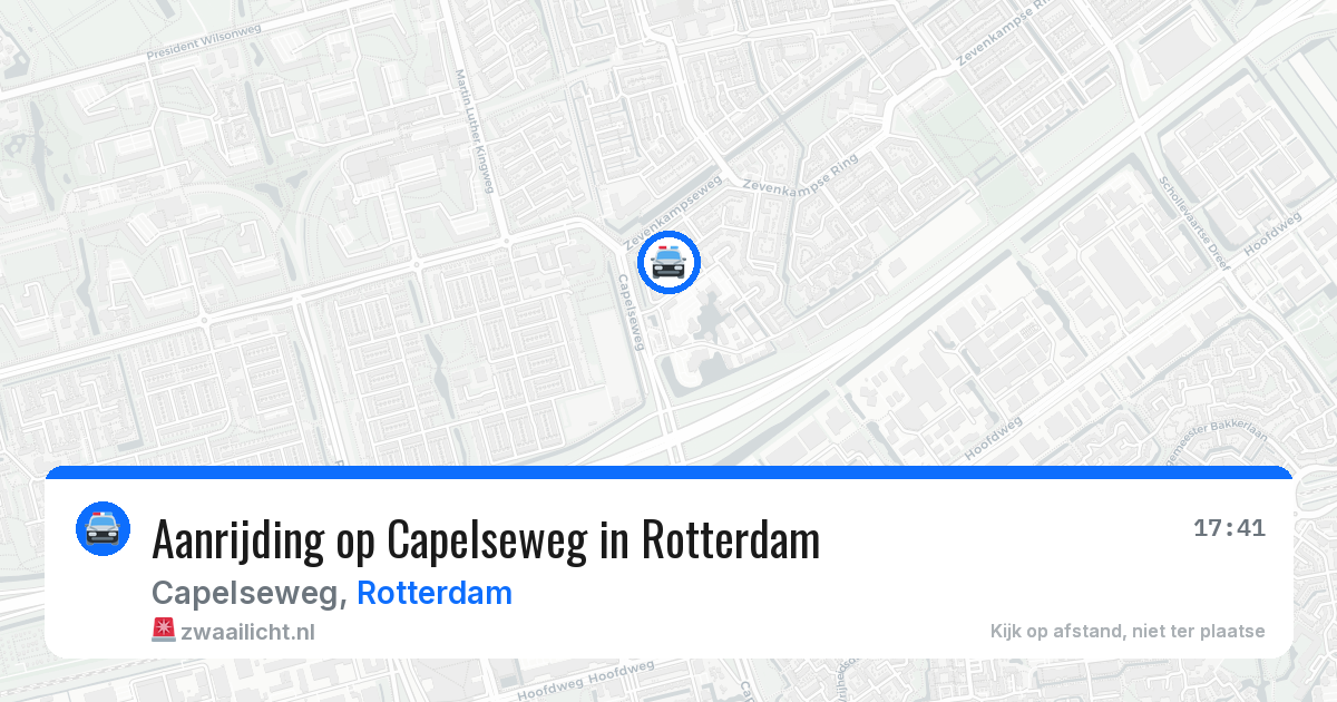 Aanrijding op Capelseweg in Rotterdam — 26 mrt 2026