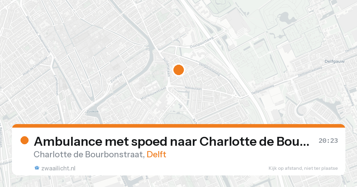 Ambulance met spoed naar Charlotte de Bourbonstraat in Delft — 7 feb 2026