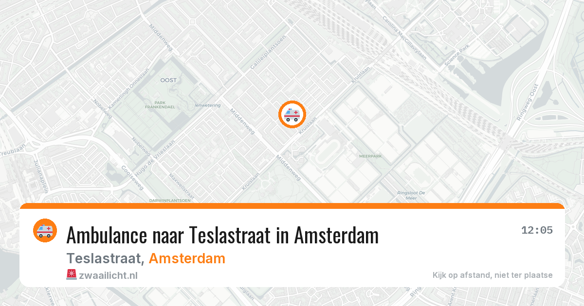Ambulance naar Teslastraat in Amsterdam — 29 jul 2026