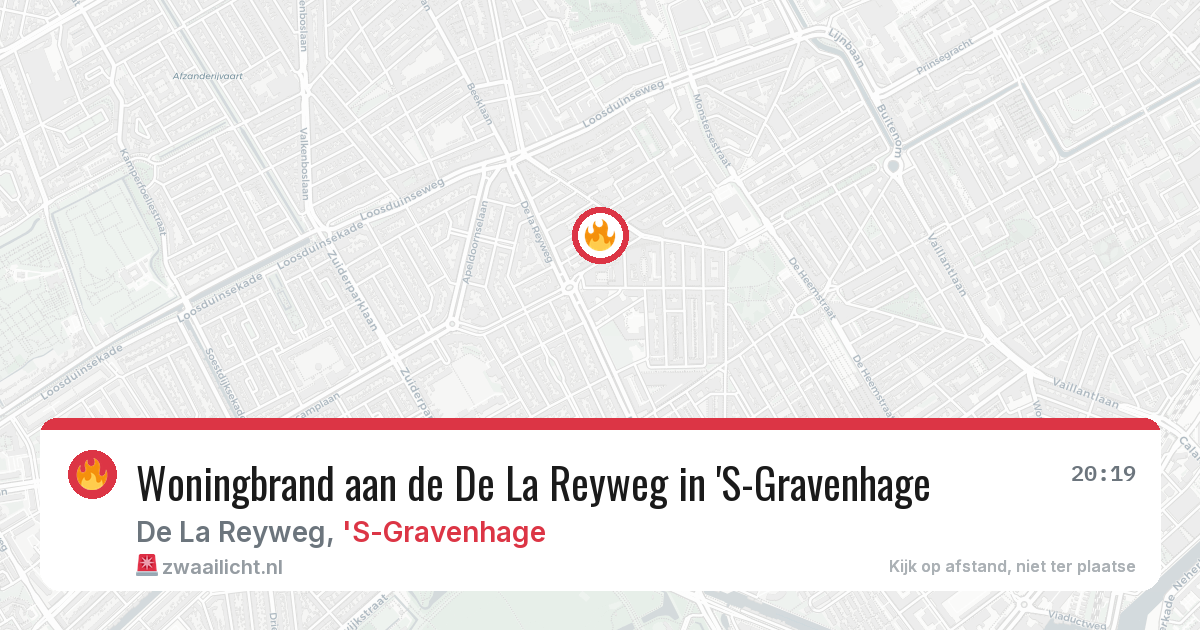 Woningbrand aan de De La Reyweg in 'S-Gravenhage — 18 mrt 2026