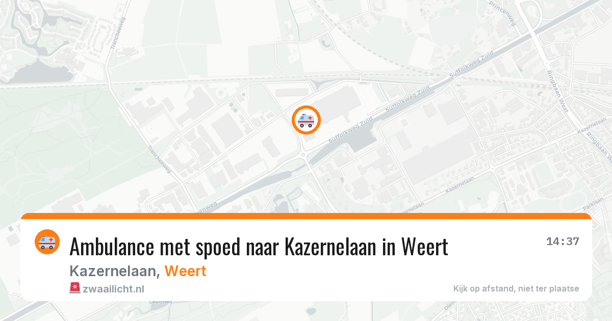 Ambulance met spoed naar Kazernelaan in Weert — 15 apr 2026