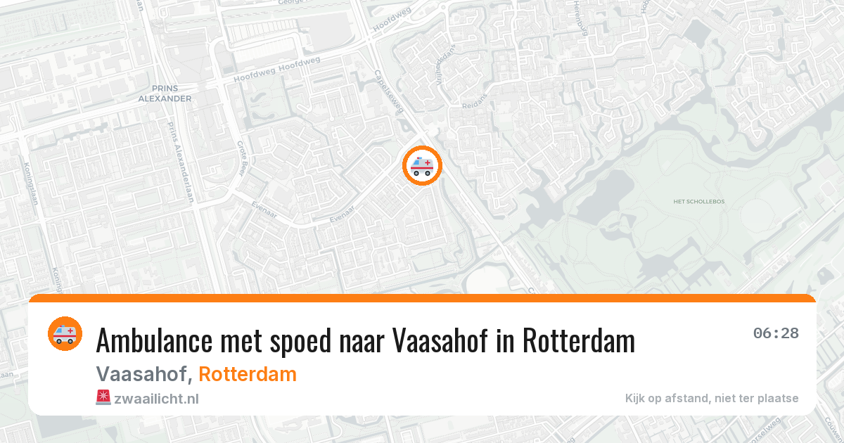 Ambulance met spoed naar Vaasahof in Rotterdam — 28 mrt 2026