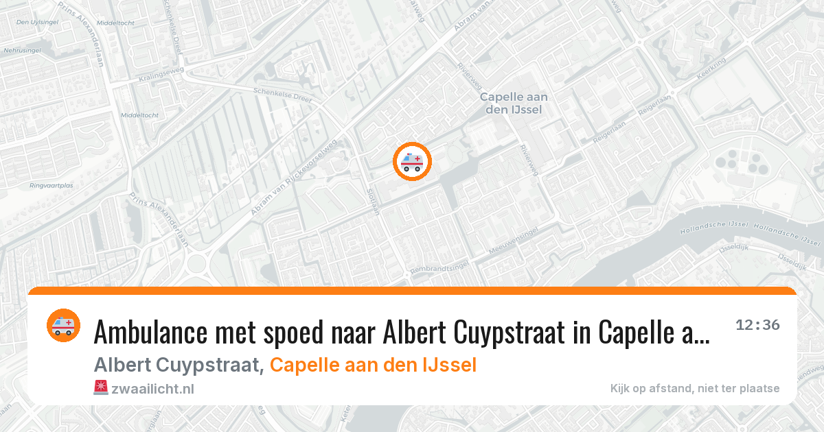 Ambulance met spoed naar Albert Cuypstraat in Capelle aan den IJssel — 28 mrt 2026