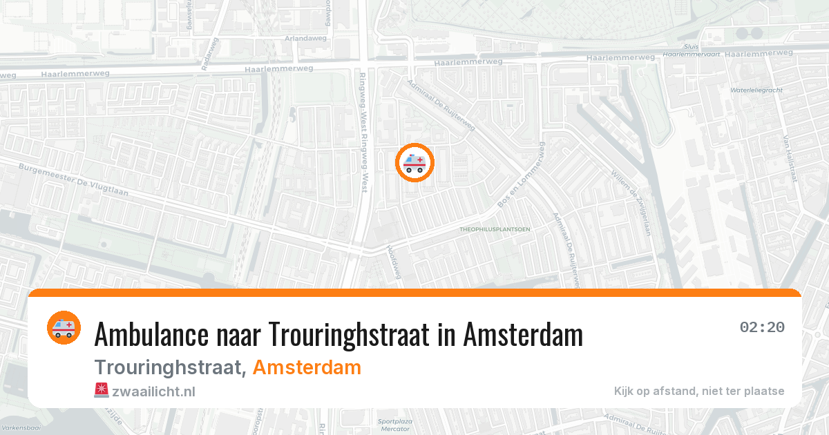 Ambulance naar Trouringhstraat in Amsterdam — 28 apr 2026