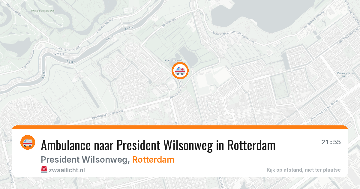 Ambulance naar President Wilsonweg in Rotterdam — 19 jun 2026