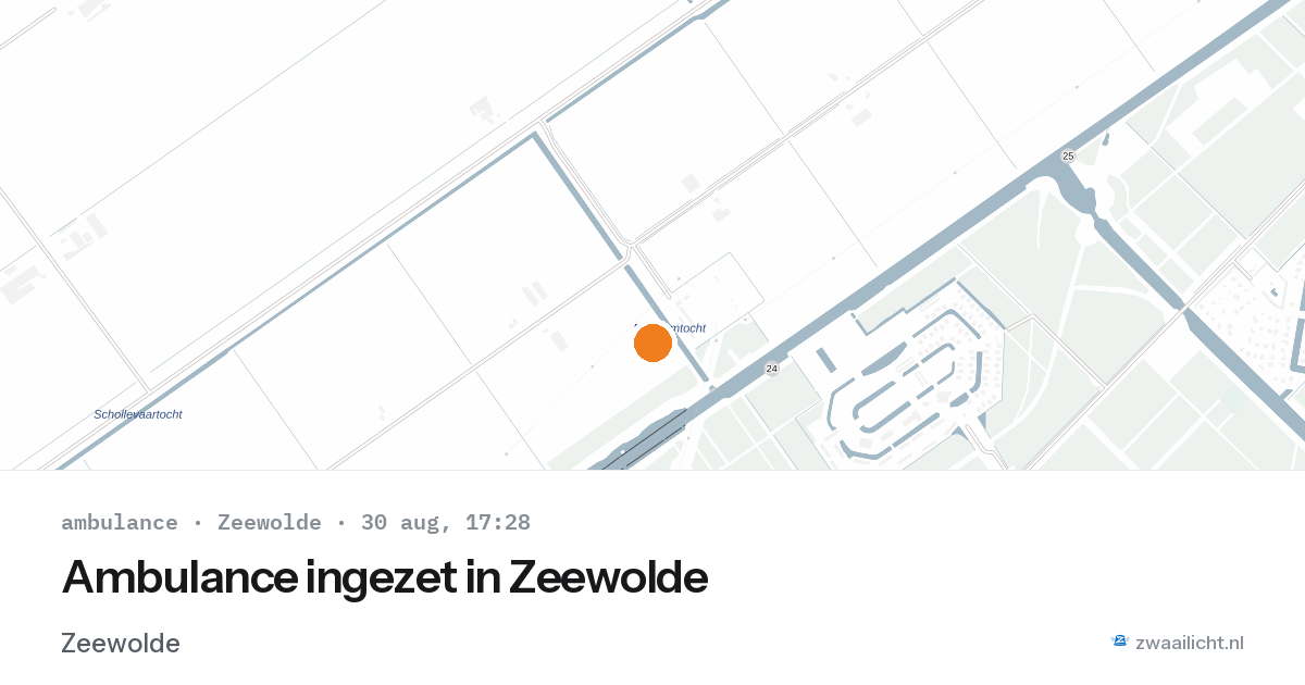 Ambulance ingezet in Zeewolde — 30 aug 2026