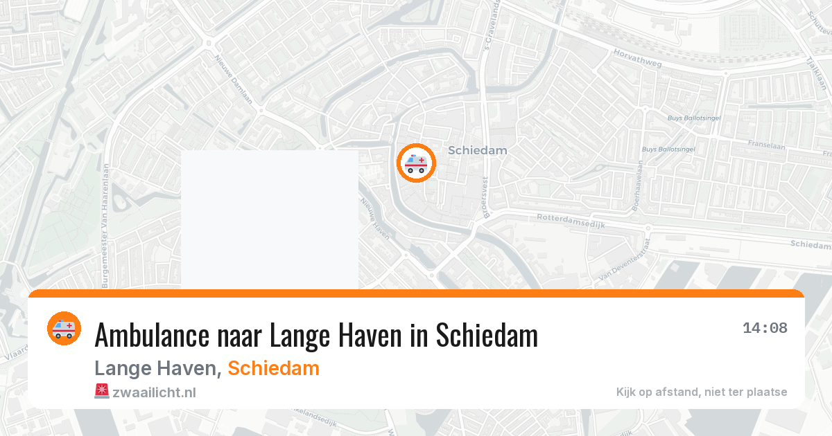 Ambulance naar Lange Haven in Schiedam — 9 jul 2026