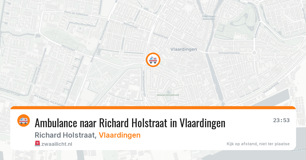 Ambulance naar Richard Holstraat in Vlaardingen — 19 mei 2026