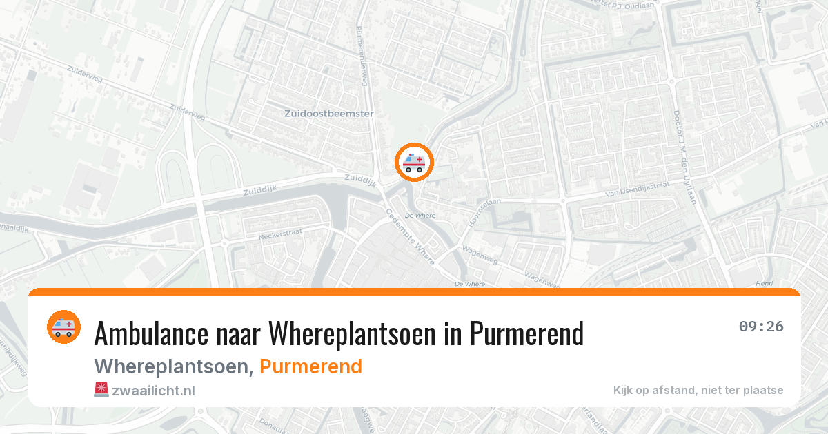 Ambulance naar Whereplantsoen in Purmerend — 19 feb 2026