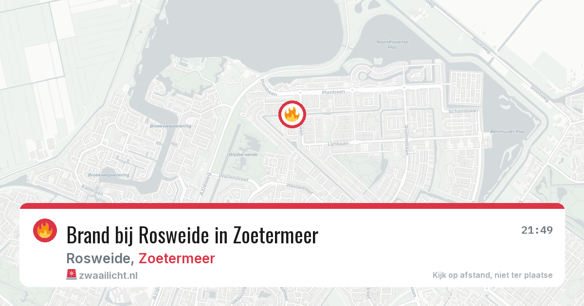 Brand bij Rosweide in Zoetermeer — 13 jun 2026