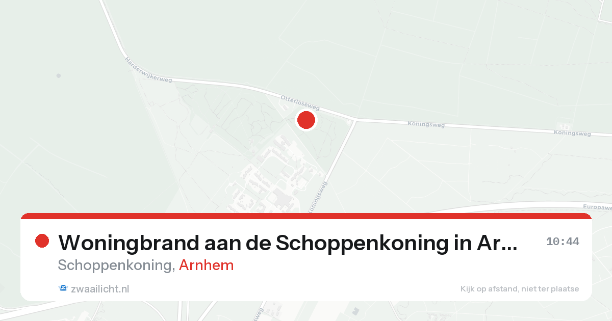 Woningbrand aan de Schoppenkoning in Arnhem — 22 aug 2026