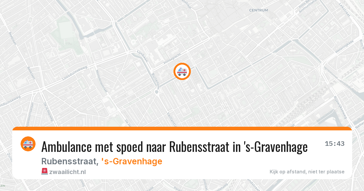 Ambulance met spoed naar Rubensstraat in 's-Gravenhage — 8 jun 2026