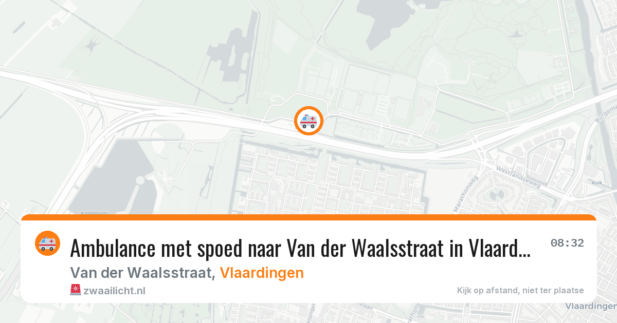 Ambulance met spoed naar Van der Waalsstraat in Vlaardingen — 31 mei 2026