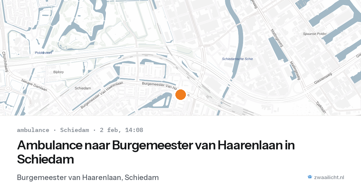 Ambulance naar Burgemeester van Haarenlaan in Schiedam — 2 feb 2026