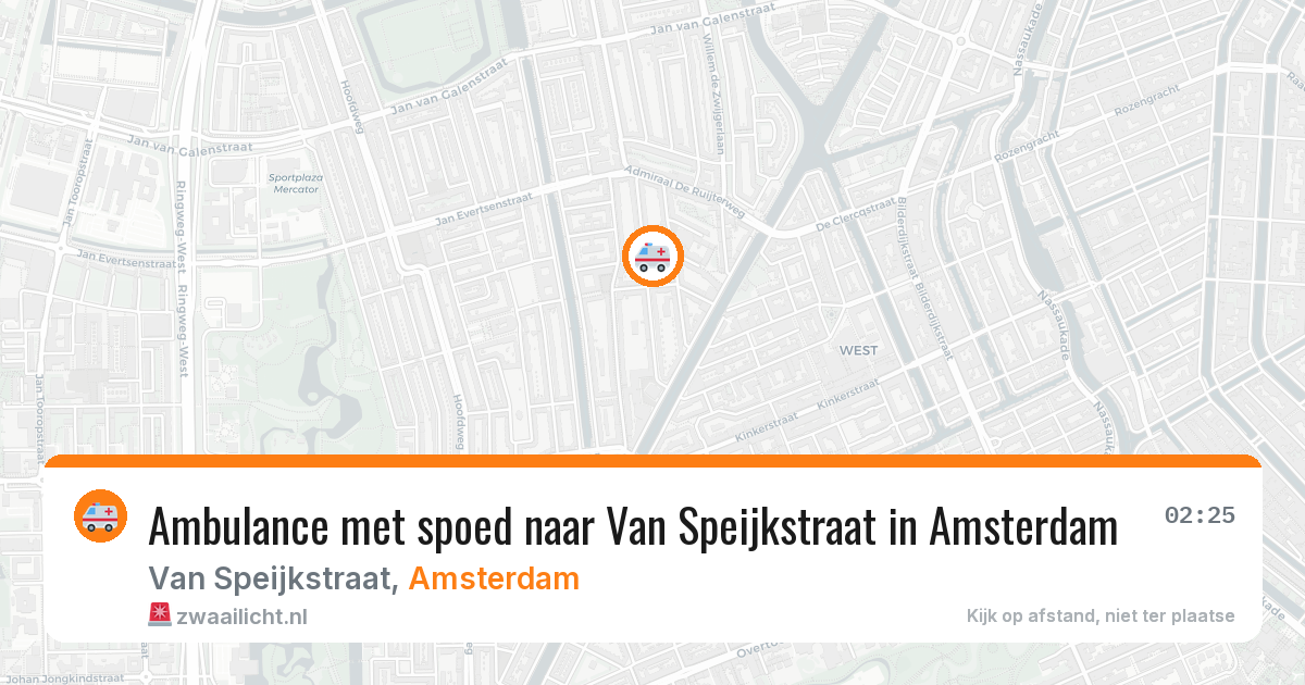 Ambulance met spoed naar Van Speijkstraat in Amsterdam — 9 jun 2026