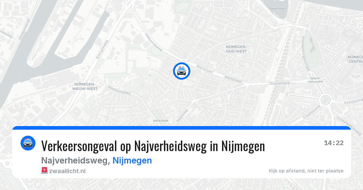 Verkeersongeval op Najverheidsweg in Nijmegen — 28 jun 2026