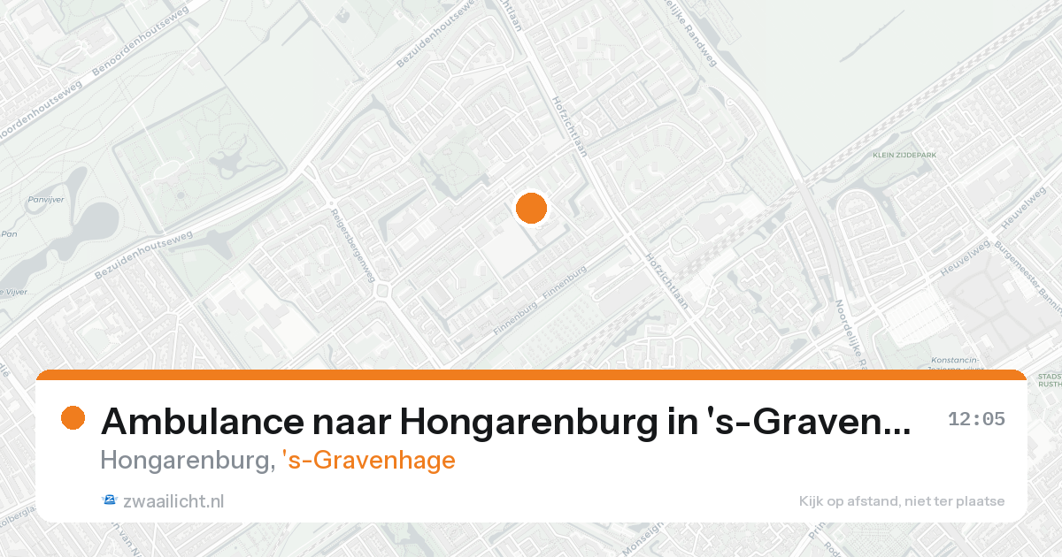 Ambulance naar Hongarenburg in 's-Gravenhage — 25 aug 2026