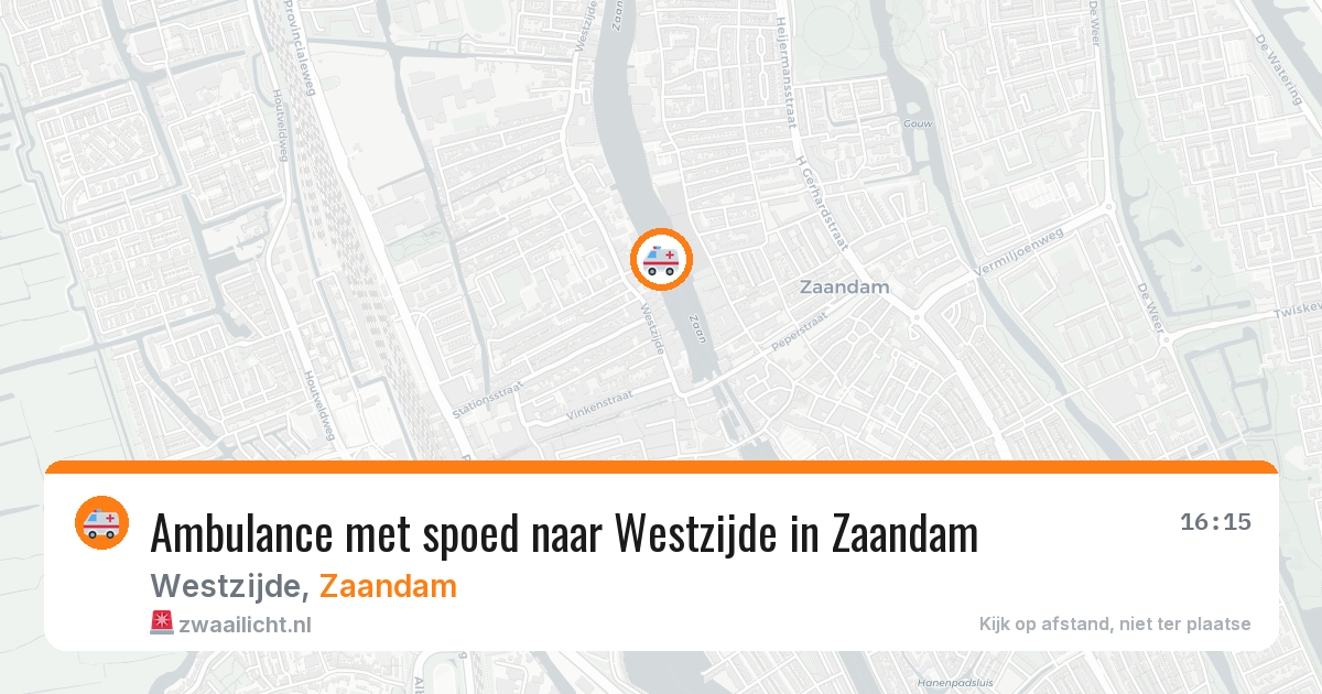 Ambulance met spoed naar Westzijde in Zaandam — 15 apr 2026