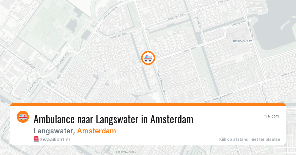 Ambulance naar Langswater in Amsterdam — 8 jun 2026