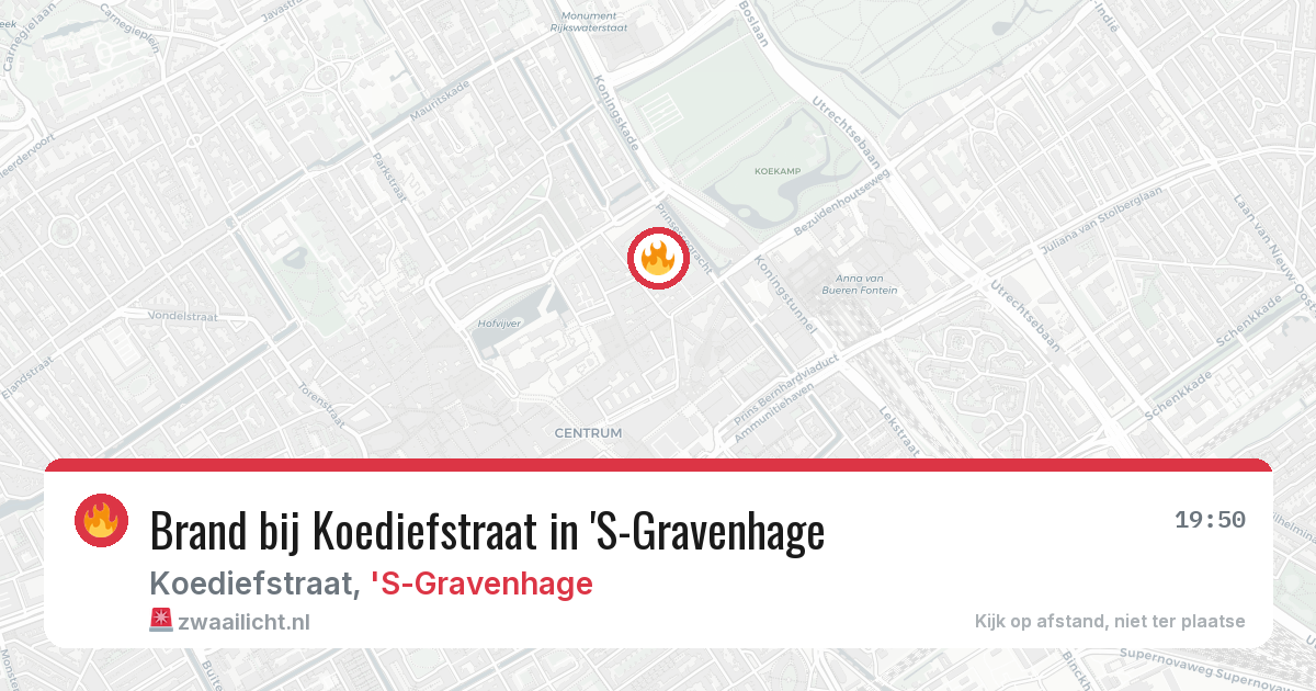 Brand bij Koediefstraat in 'S-Gravenhage — 6 jun 2026