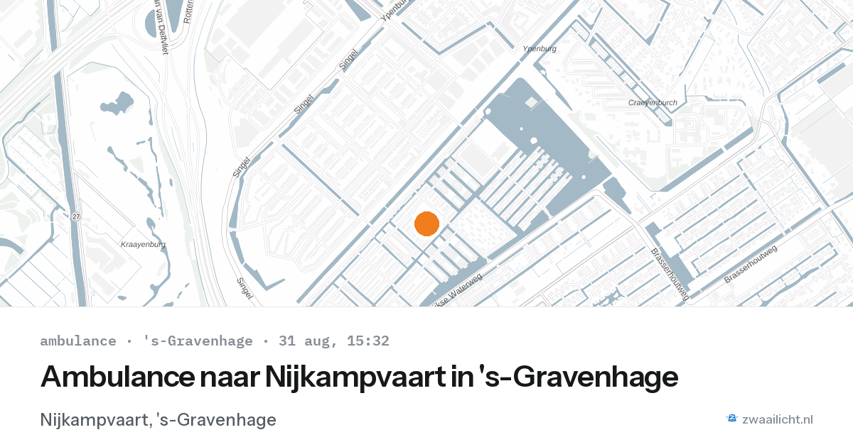 Ambulance naar Nijkampvaart in 's-Gravenhage — 31 aug 2026