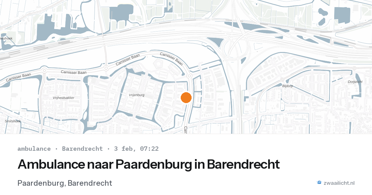 Ambulance naar Paardenburg in Barendrecht — 3 feb 2026