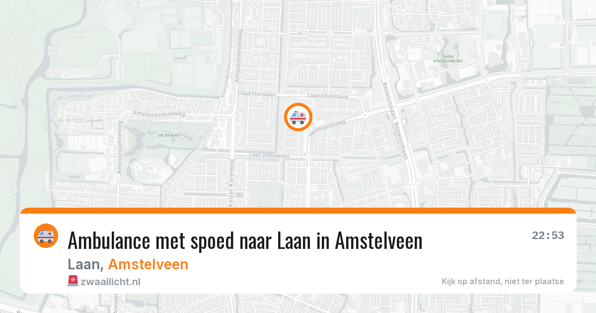 Ambulance met spoed naar Laan in Amstelveen — 28 mrt 2026