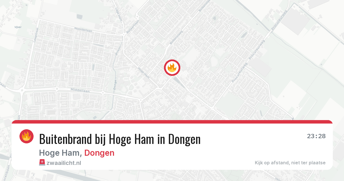 Buitenbrand bij Hoge Ham in Dongen — 22 jun 2026