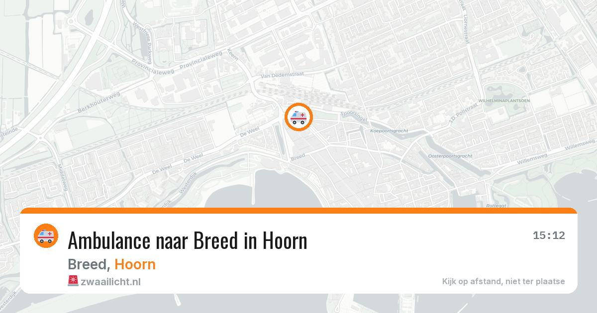 Ambulance naar Breed in Hoorn — 3 aug 2026
