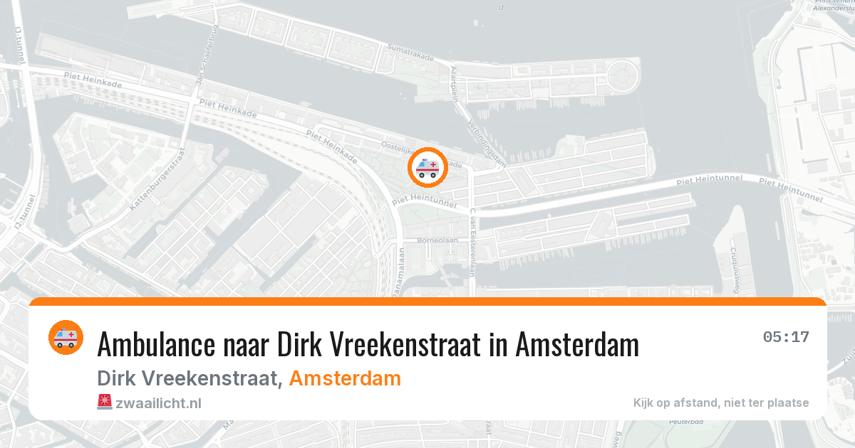Ambulance naar Dirk Vreekenstraat in Amsterdam — 16 apr 2026