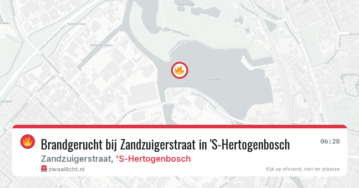 Brandgerucht bij Zandzuigerstraat in 'S-Hertogenbosch — 29 apr 2026