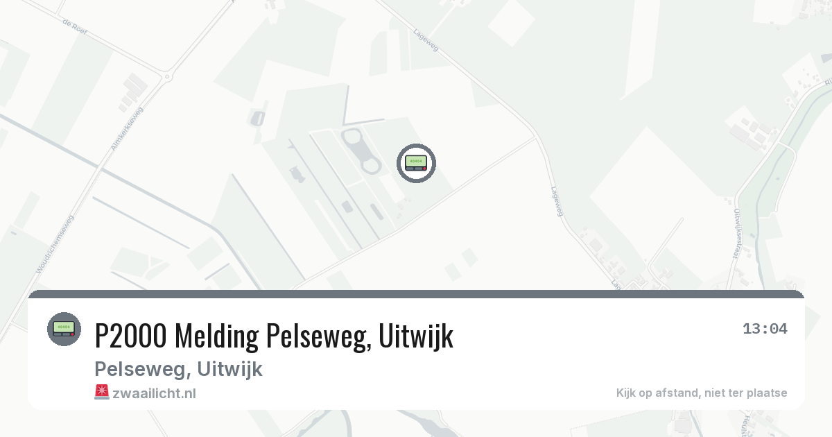 P2000 Melding Pelseweg, Uitwijk — 27 mei 2026