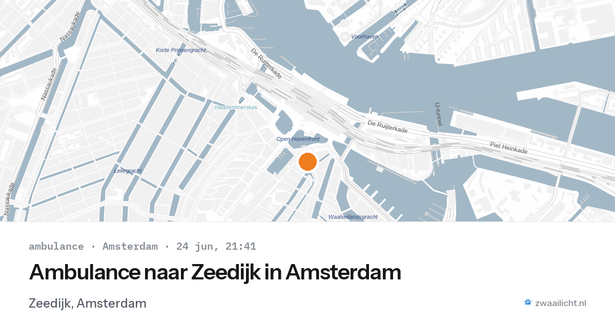 Ambulance naar Zeedijk in Amsterdam — 24 jun 2026