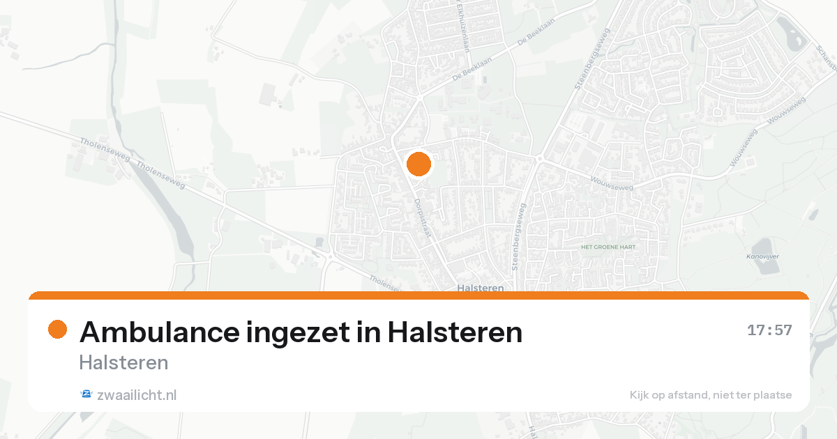 Ambulance ingezet in Halsteren — 15 aug 2026