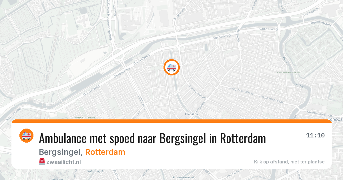 Ambulance met spoed naar Bergsingel in Rotterdam — 7 jun 2026