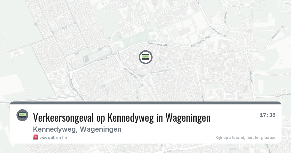 Verkeersongeval op Kennedyweg in Wageningen — 7 jun 2026