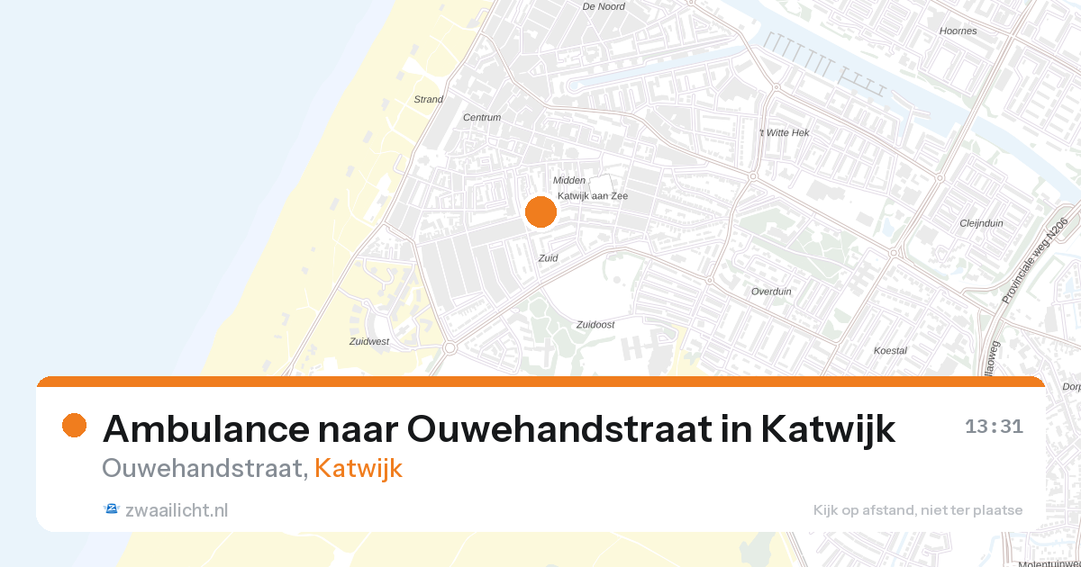 Ambulance naar Ouwehandstraat in Katwijk — 27 apr 2026