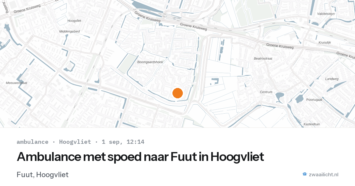 Ambulance met spoed naar Fuut in Hoogvliet — 1 sep 2026