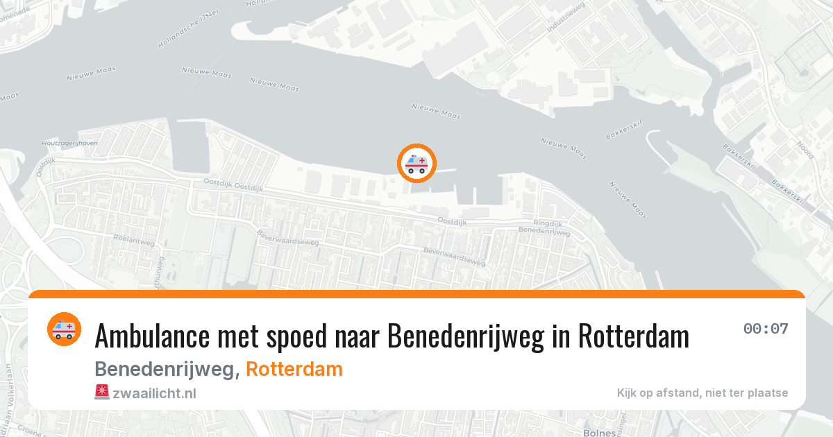 Ambulance met spoed naar Benedenrijweg in Rotterdam — 25 mrt 2026