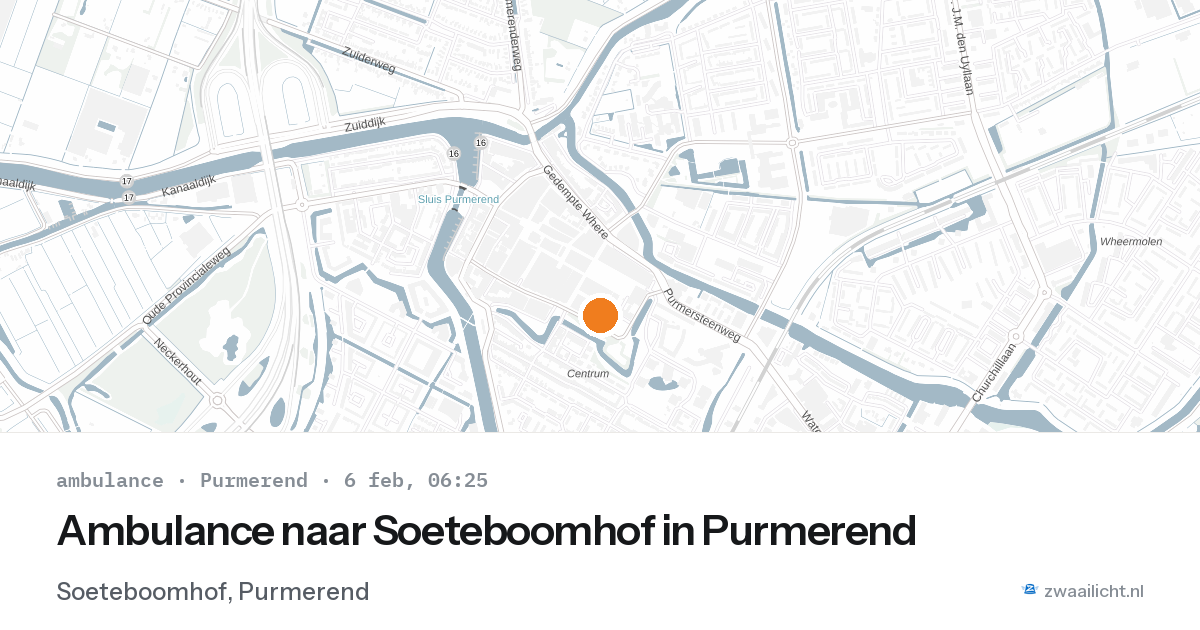 Ambulance naar Soeteboomhof in Purmerend — 6 feb 2026