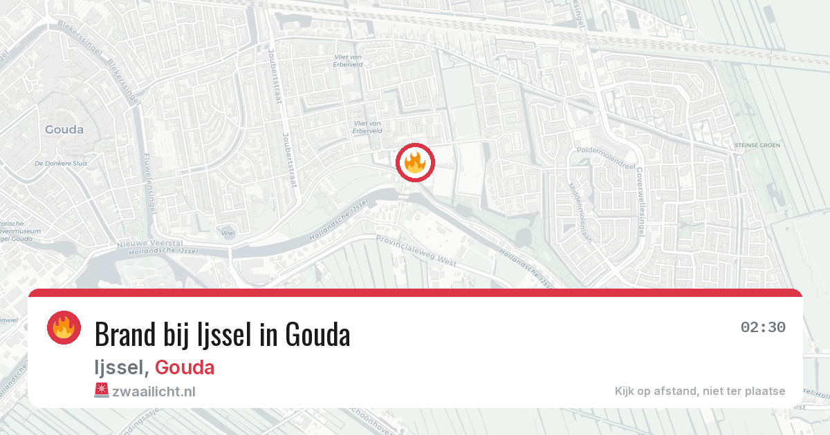 Brand bij Ijssel in Gouda — 15 feb 2026