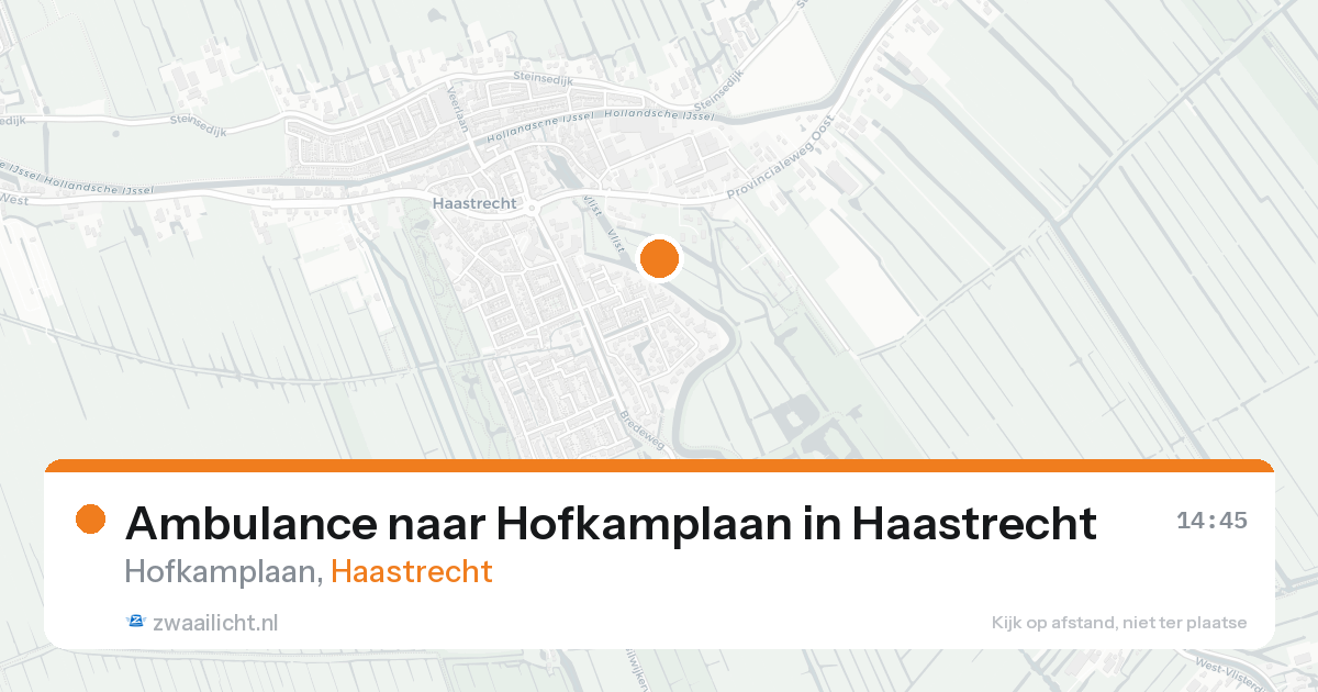 Ambulance naar Hofkamplaan in Haastrecht — 26 feb 2026