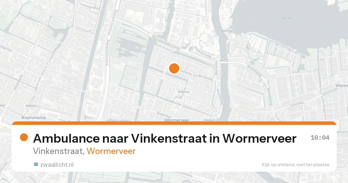 Ambulance naar Vinkenstraat in Wormerveer — 24 mei 2026