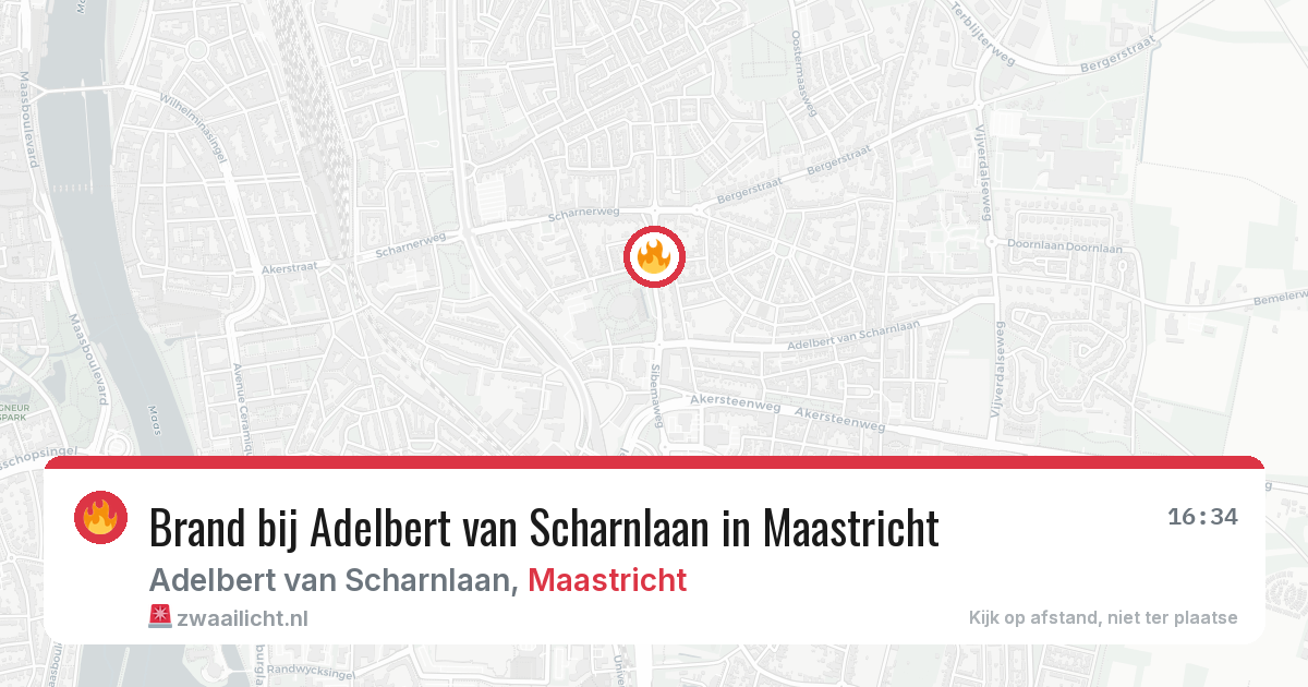 Brand bij Adelbert van Scharnlaan in Maastricht — 2 aug 2026
