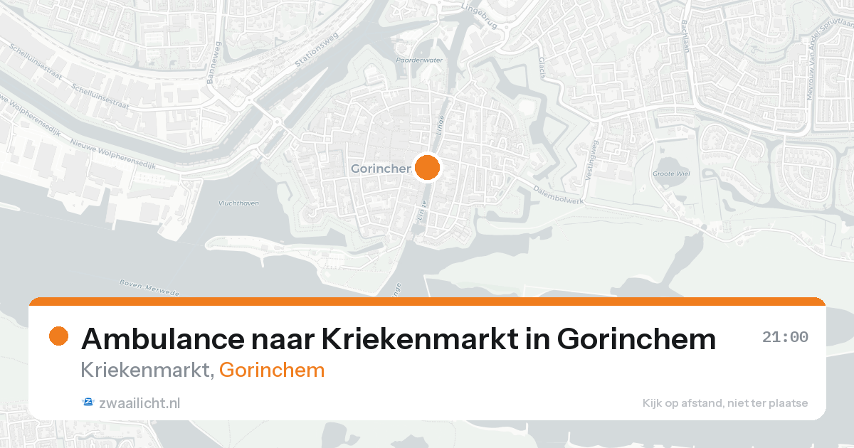 Ambulance naar Kriekenmarkt in Gorinchem — 22 aug 2026