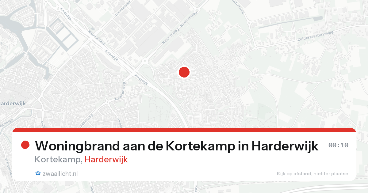 Woningbrand aan de Kortekamp in Harderwijk — 14 aug 2026